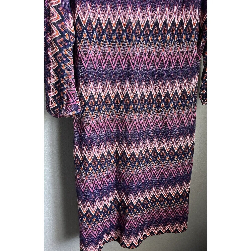 NWT! Trina Turk Nature Women's S Split-Sleeve Knit Dress Multi $398 - Picture 4 of 10